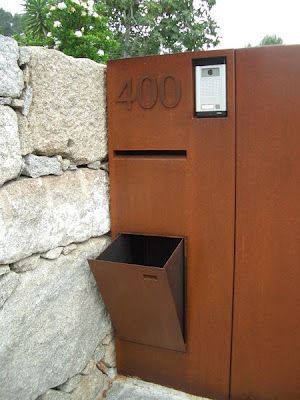 boite aux lettres en acier corten