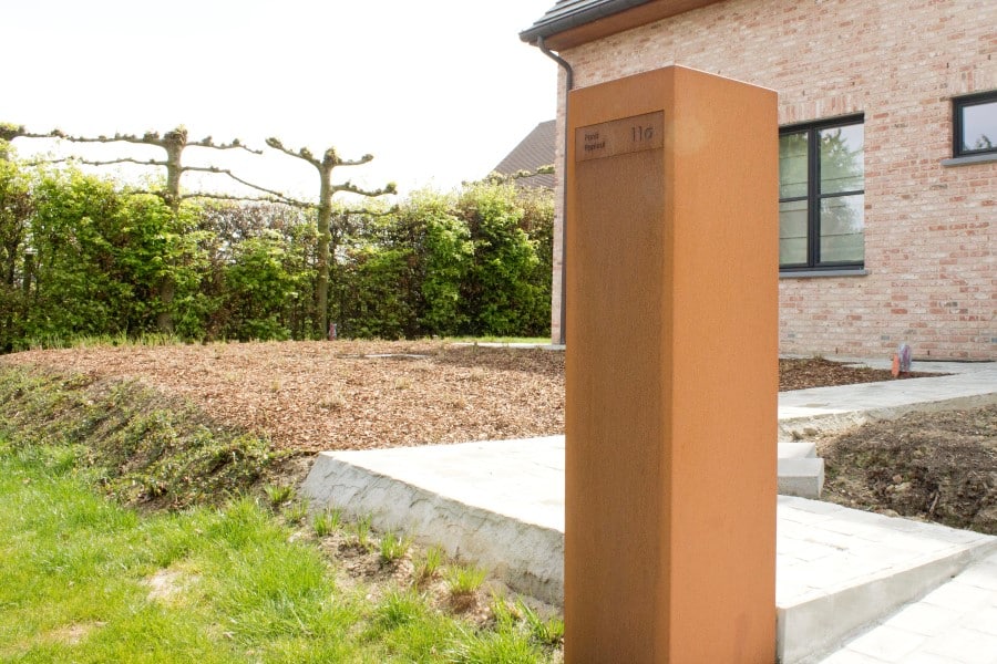 boite aux lettres en acier corten