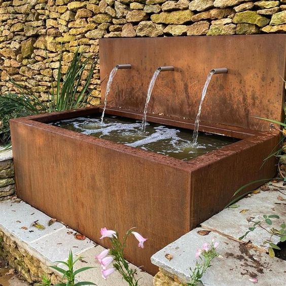 fontaine acier corten 18