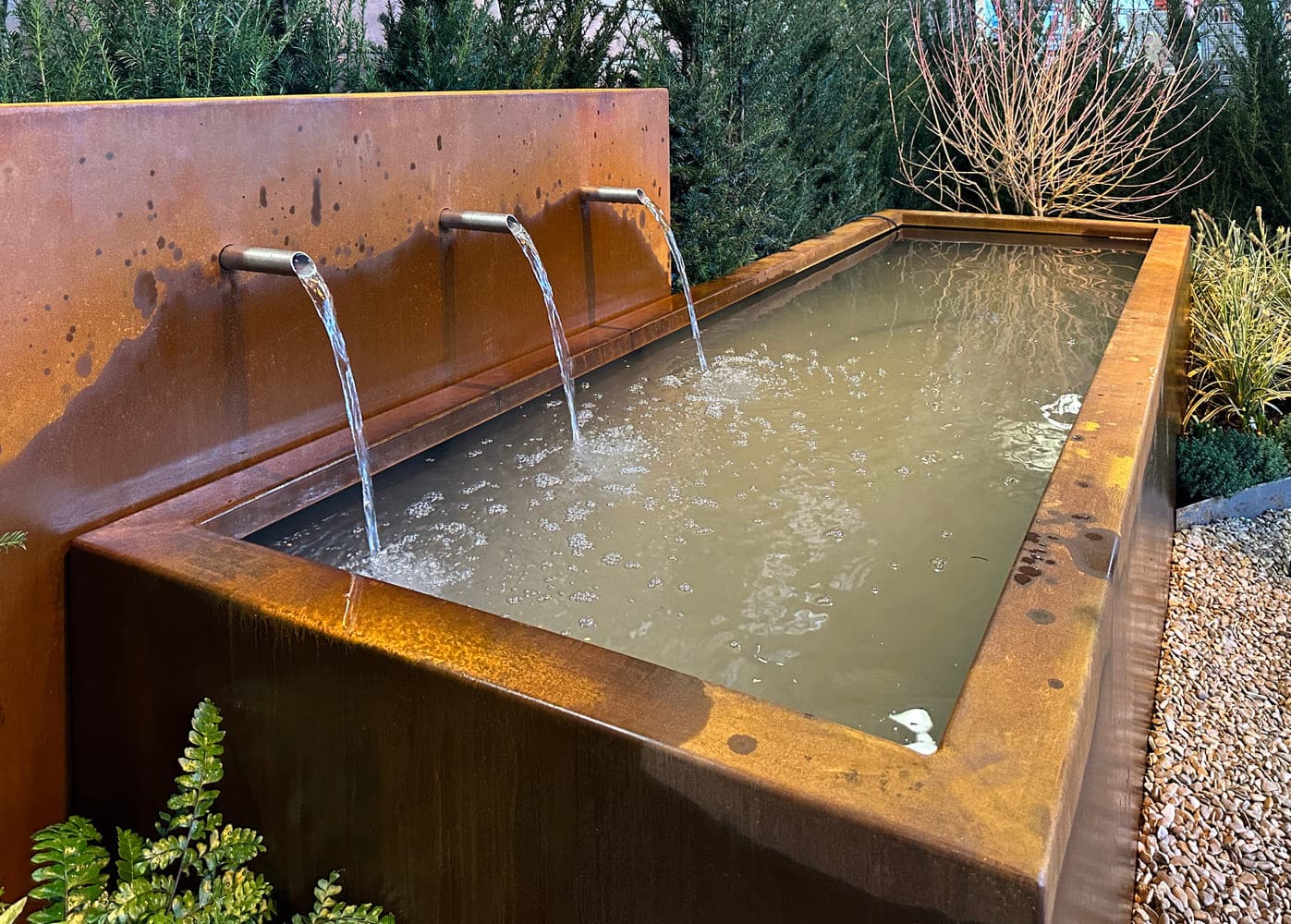 fontaine acier corten 25