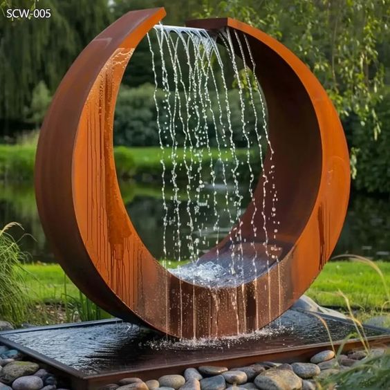 fontaine acier corten 32