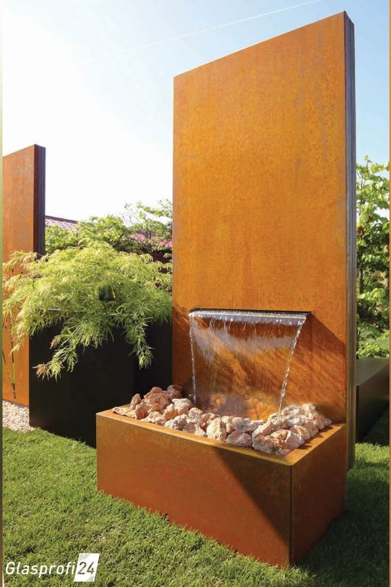 fontaine acier corten 35