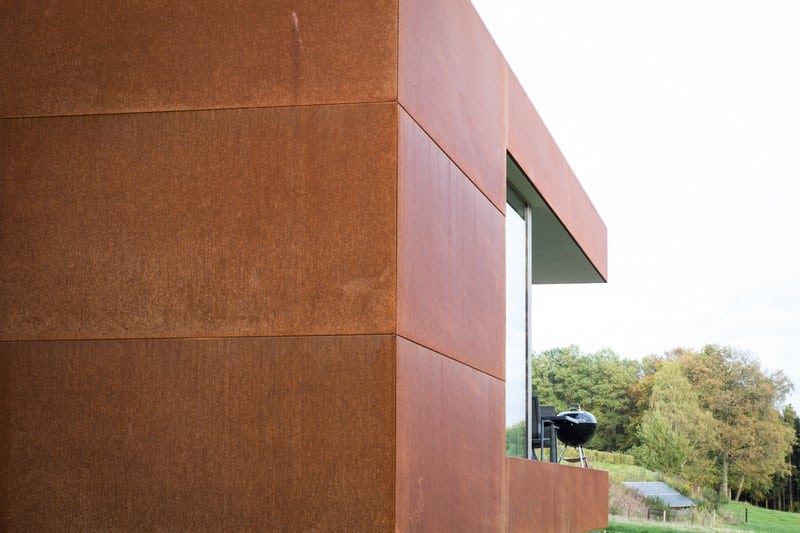 bardage en acier Corten - nouvelle maison